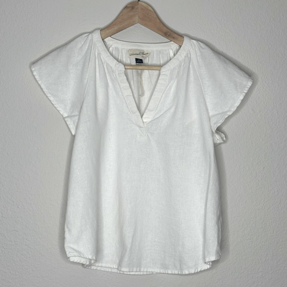 Universal Thread Flutter Short Sleeve Blouse - White - XS - Picture 3 of 11